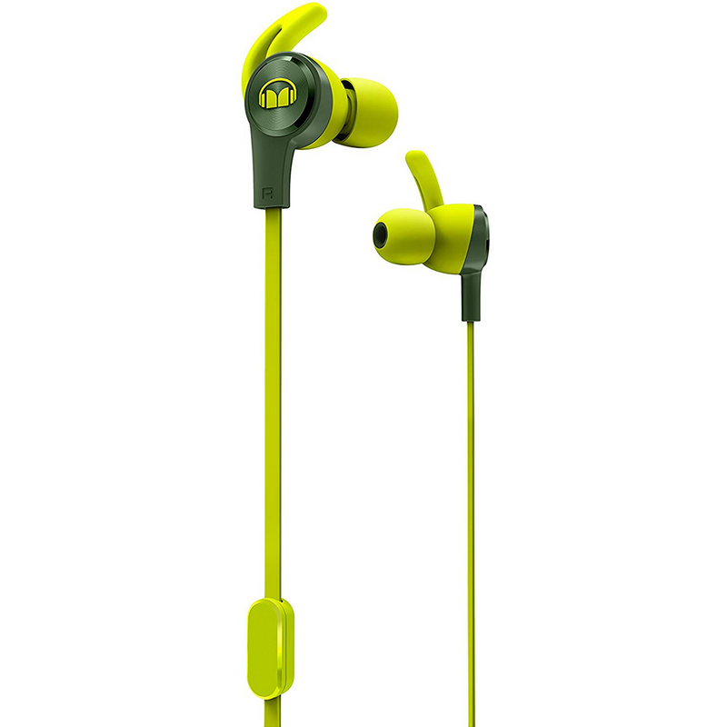 Écouteurs intra-auriculaires filaires Monster iSport Achieve avec microphone (vert)