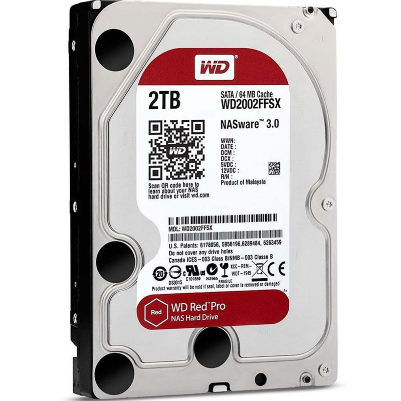 Western Digital Pro NAS Hard Drive 2 TB 3.5" 7200 rpm Internal Hard Drive (Red)