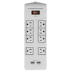 Monster Core Power 800 8-Outlet Surge Protector with USB Charging (White)