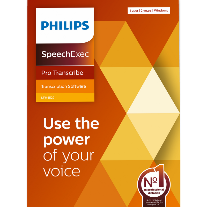 Philips SpeechExec Pro Transcribe Version 11.5 Software (2 Year Subscription) - Download