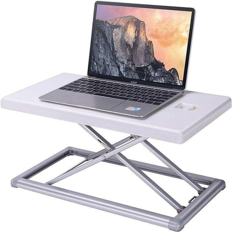 Movable Risers Rocelco PDR Portable Desk Riser (White/Silver)