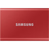SSD portable Samsung 500 Go T7 (rouge métallique)