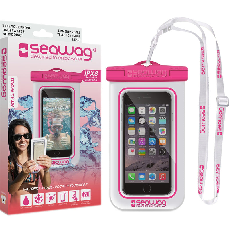 Seawag Waterproof Case for Smartphone (White/Pink)