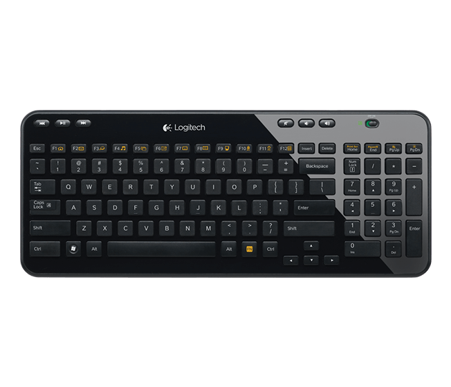 Logitech K360 Wireless Glossy Black Keyboard - English